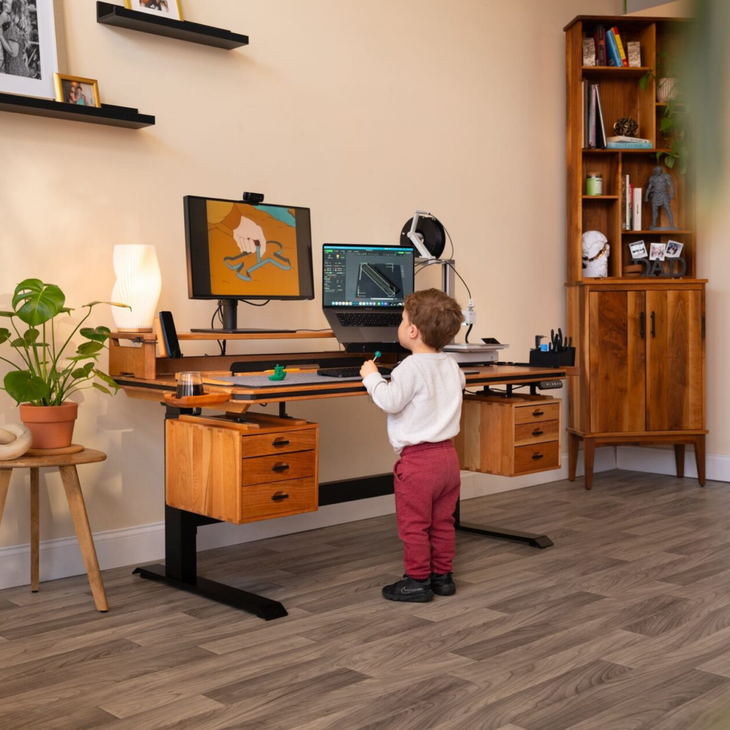 VITALSTAND Apex Heritage | Solid Wood Modular Standing Desk
