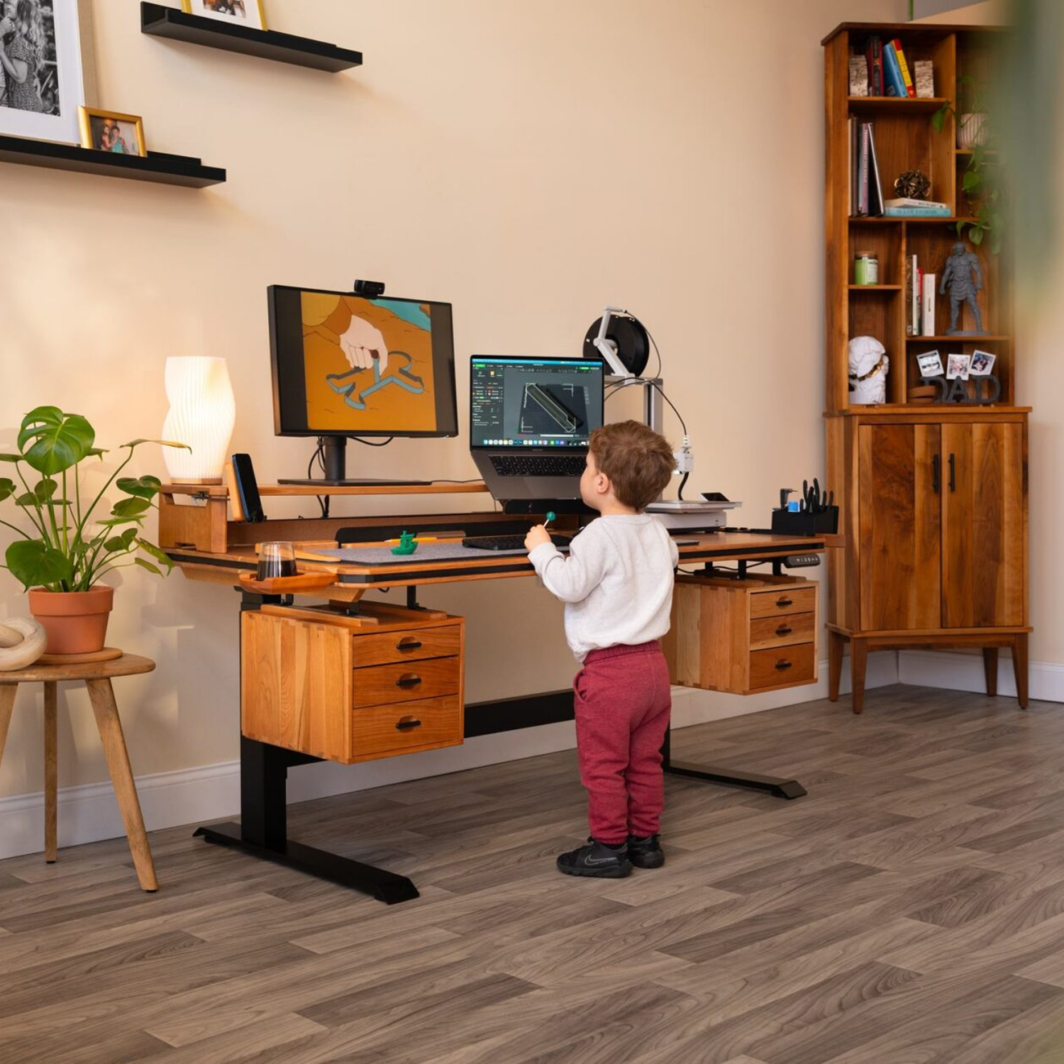 VITALSTAND Apex Heritage | Solid Wood Modular Standing Desk