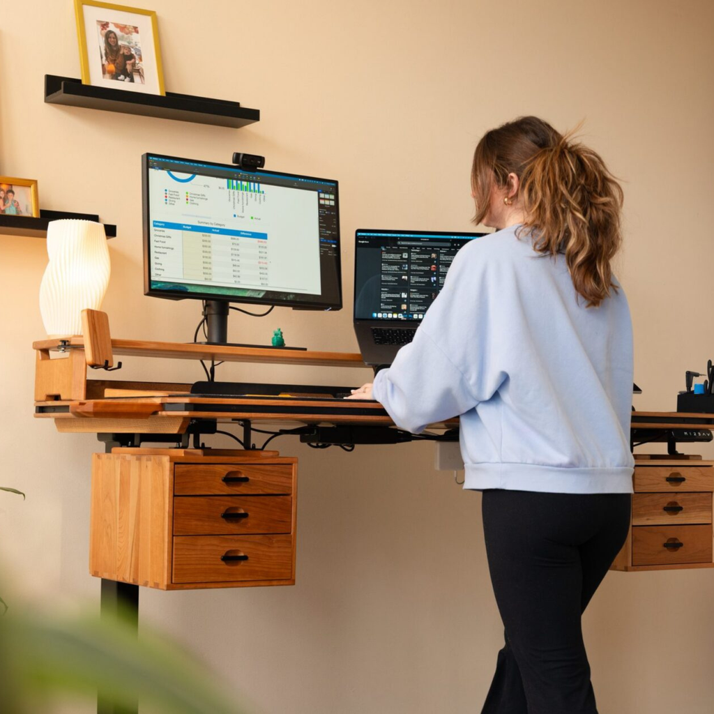 VITALSTAND Apex Heritage | Solid Wood Modular Standing Desk