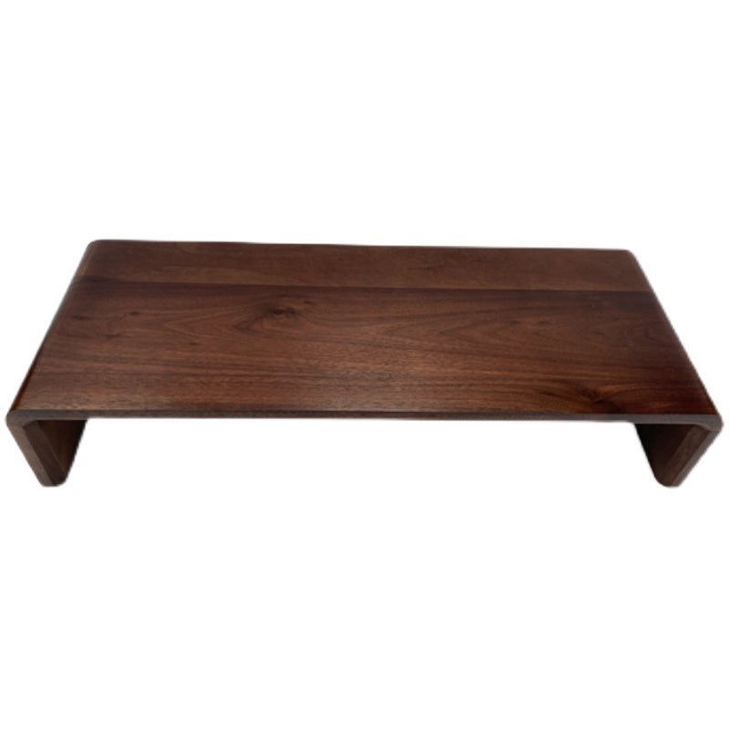VitalStand WalnutRise Monitor Stand — Solid Black Walnut Natural Wood Riser
