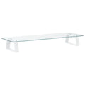 VitalStand GlassTop Monitor Stand — Tempered Glass & Steel Riser