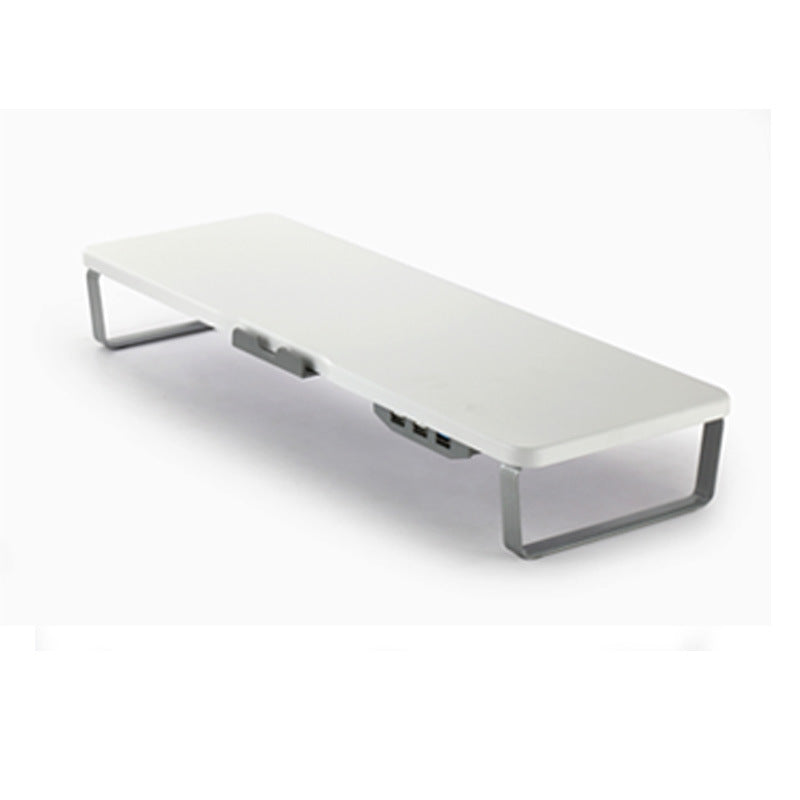 VitalStand GlassArc Laptop Stand — Transparent Tempered Glass Riser with Charging