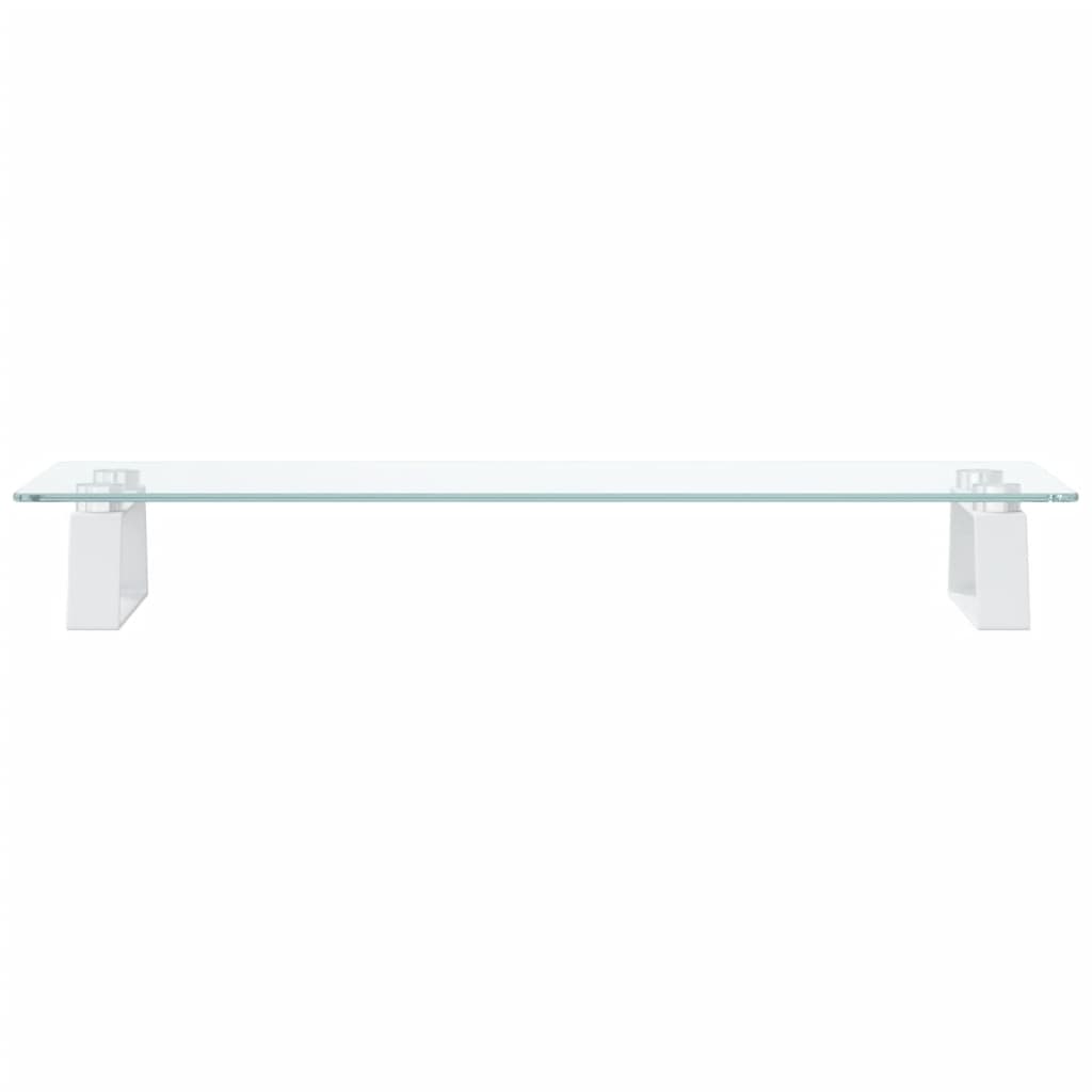 VitalStand GlassTop Monitor Stand — Tempered Glass & Steel Riser